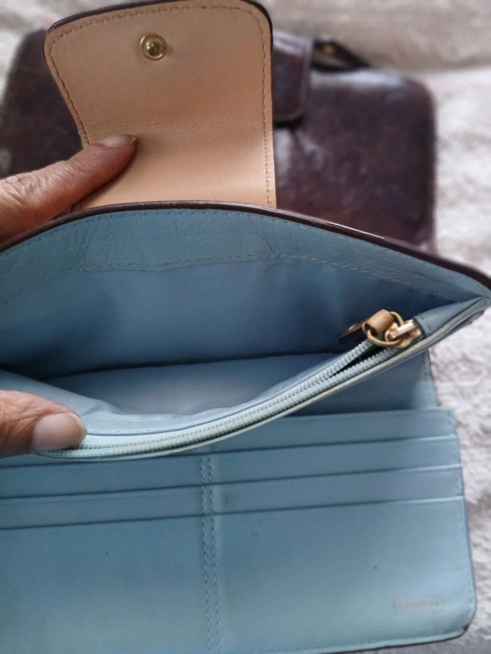 Coach Vintage Leather Wallet Bundle - Brown And Beige.